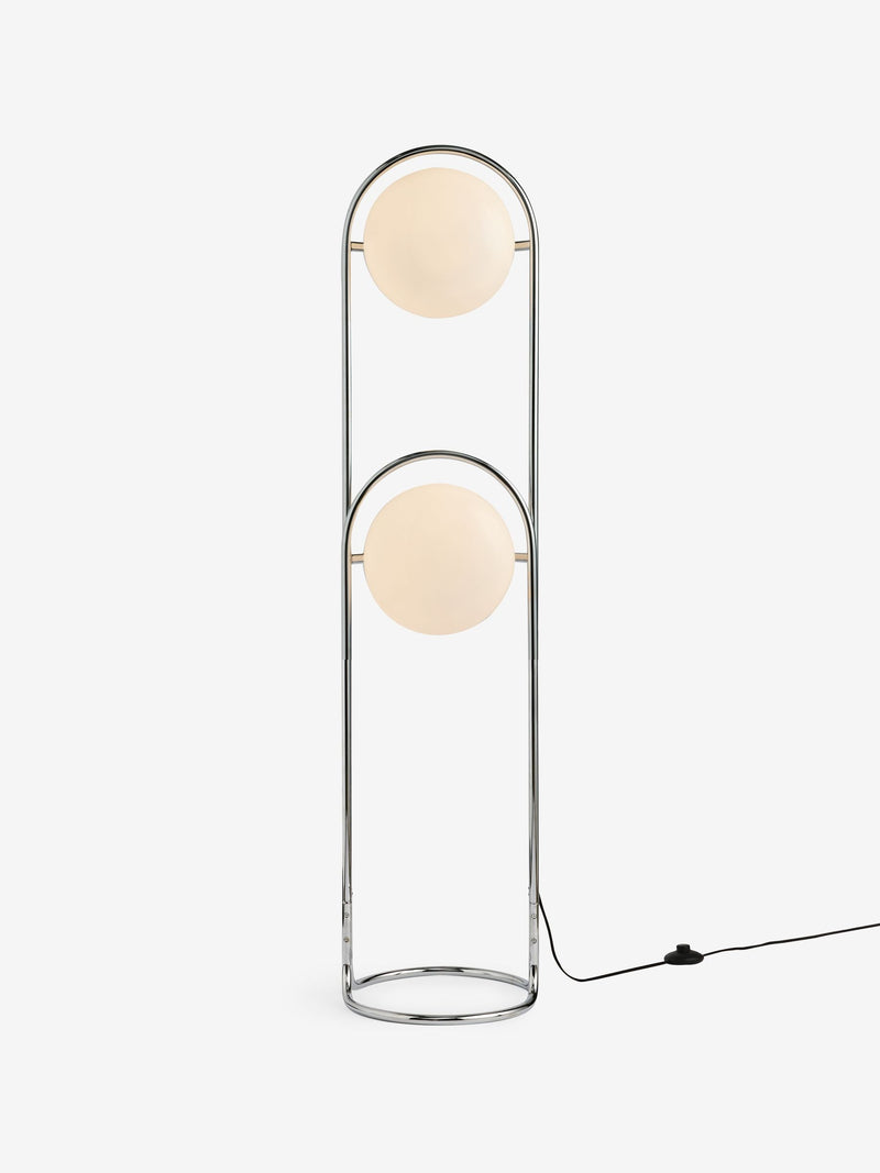 MADE.COM Chrome Piper floor lamp 140cm - British product