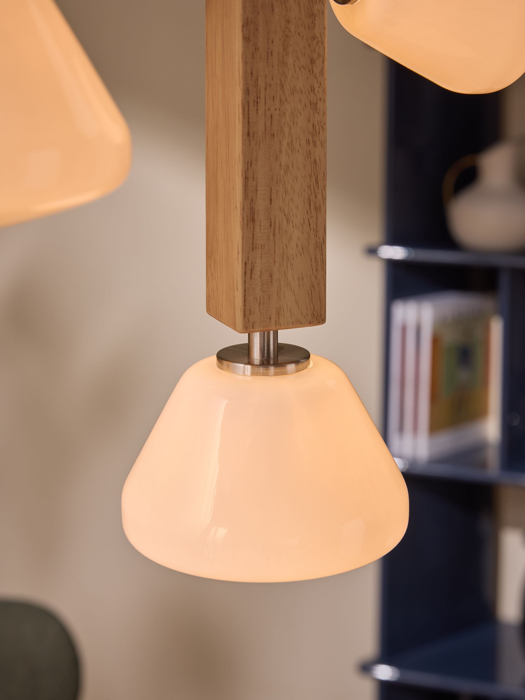 MADE.COM light wood Cillian cluster pendant light 81.5cm, imported from the UK