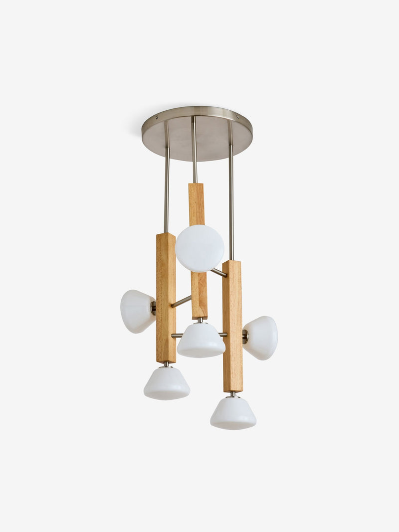 MADE.COM light wood Cillian cluster pendant light 81.5cm, imported from the UK