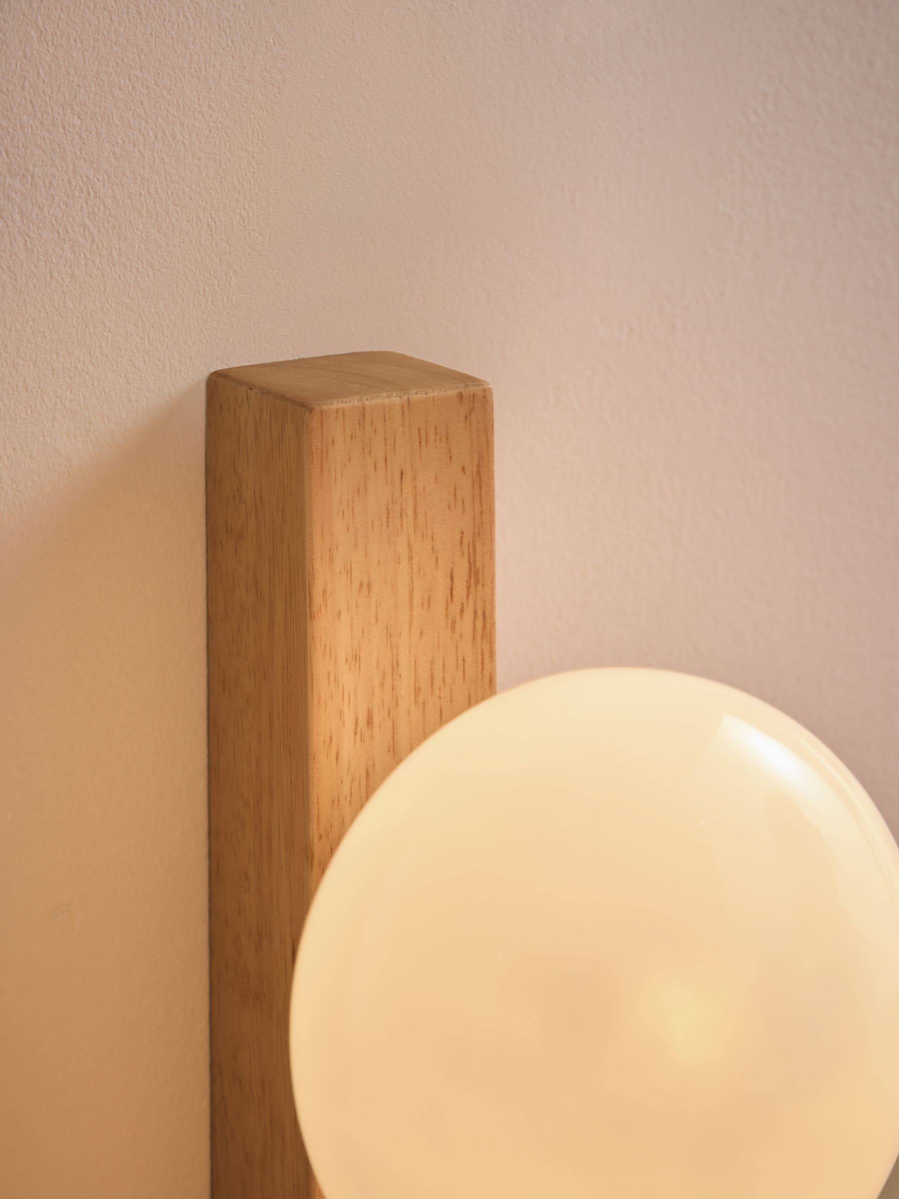 MADE.COM Cillian wall light in light wood, imported from the UK