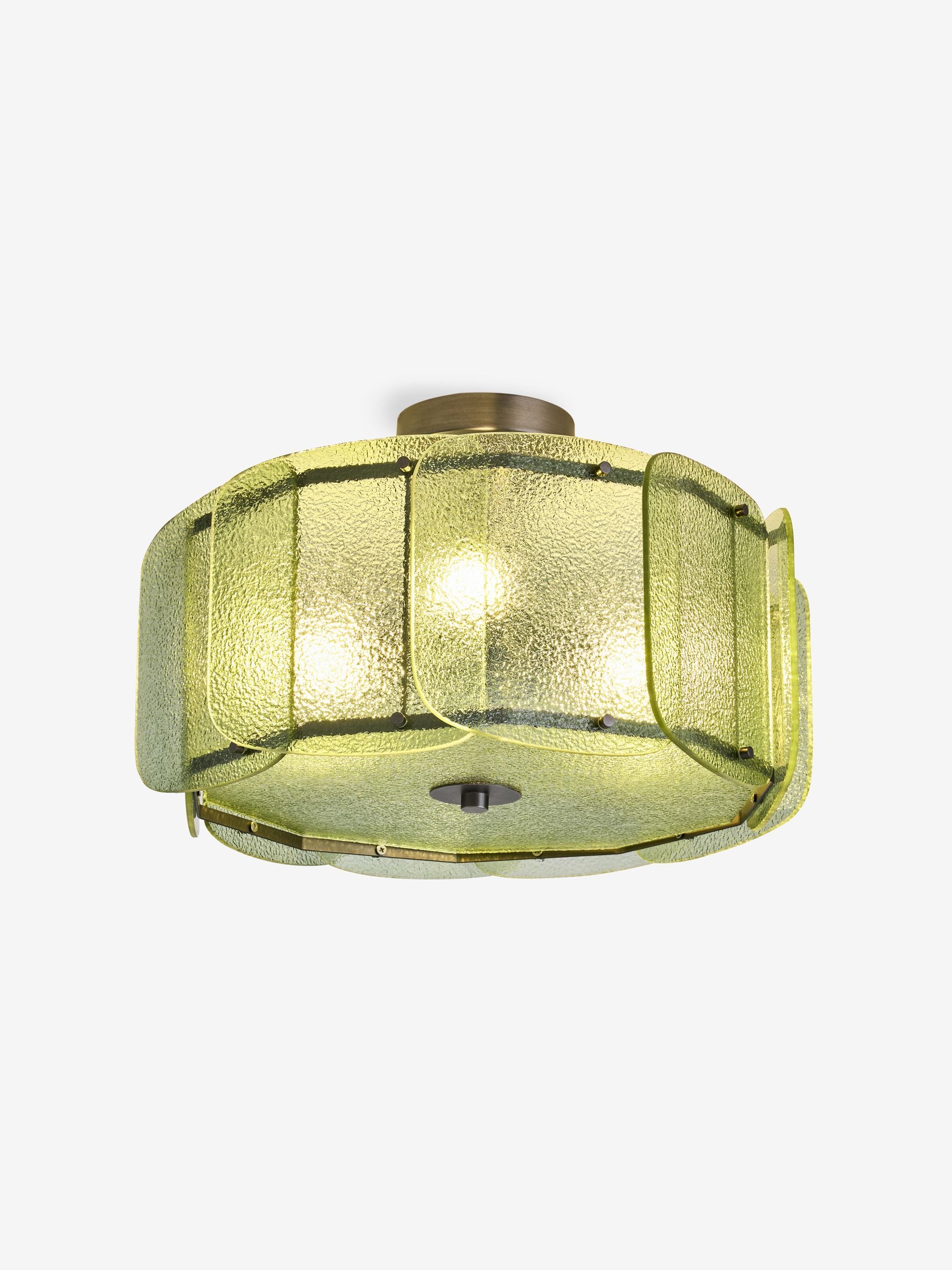 MADE.COM Sacha flush pendant light green glass 45cm, UK version