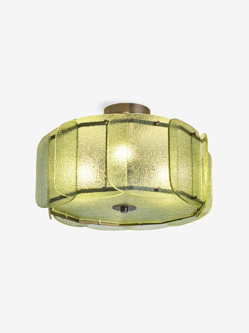 MADE.COM Sacha flush pendant light green glass 45cm, UK version