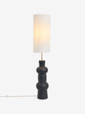 MADE.COM black ceramic Freyja floor lamp 146cm, imported from the UK