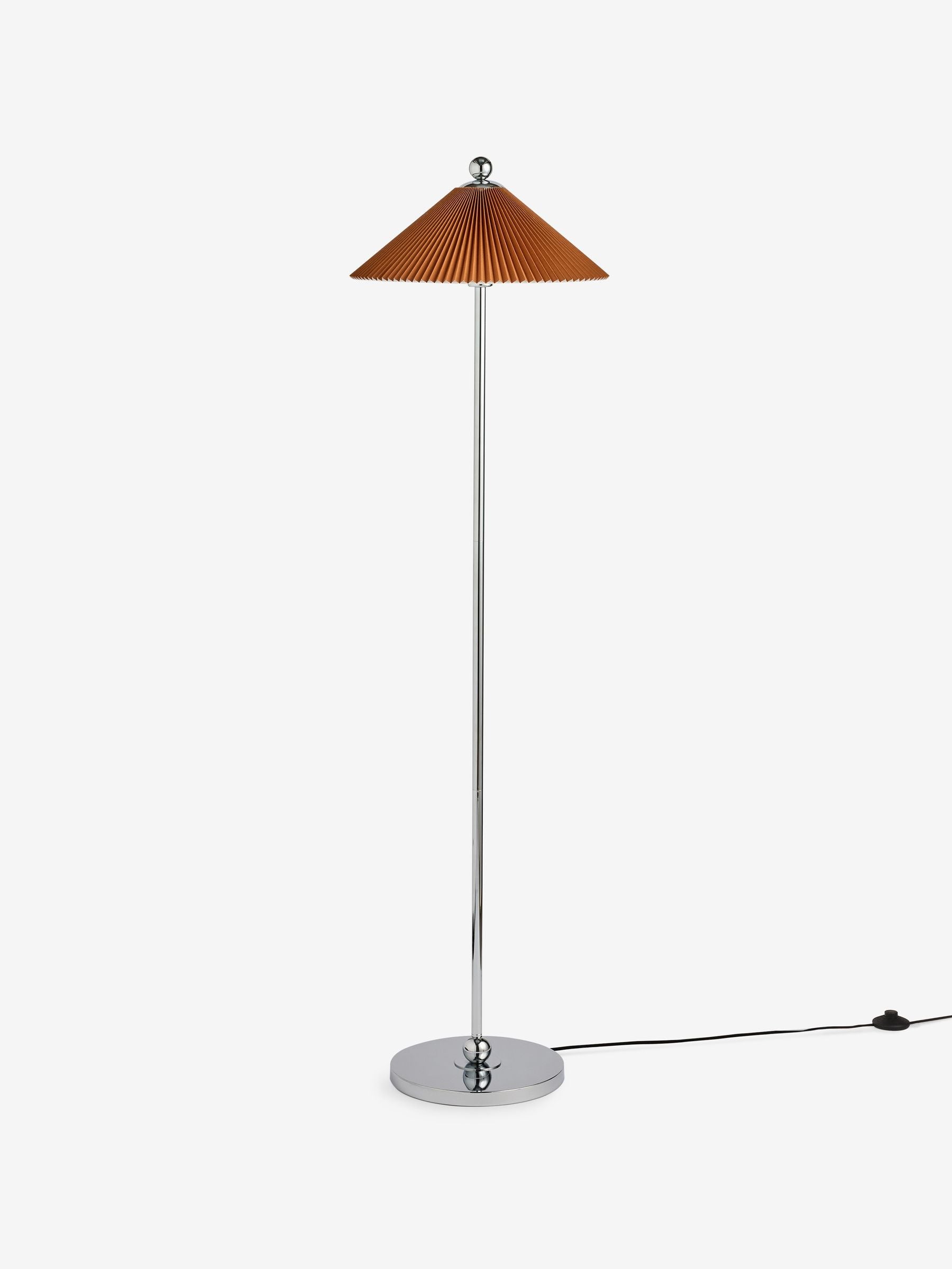 MADE.COM floor lamp silver rust brown 154cm - British product