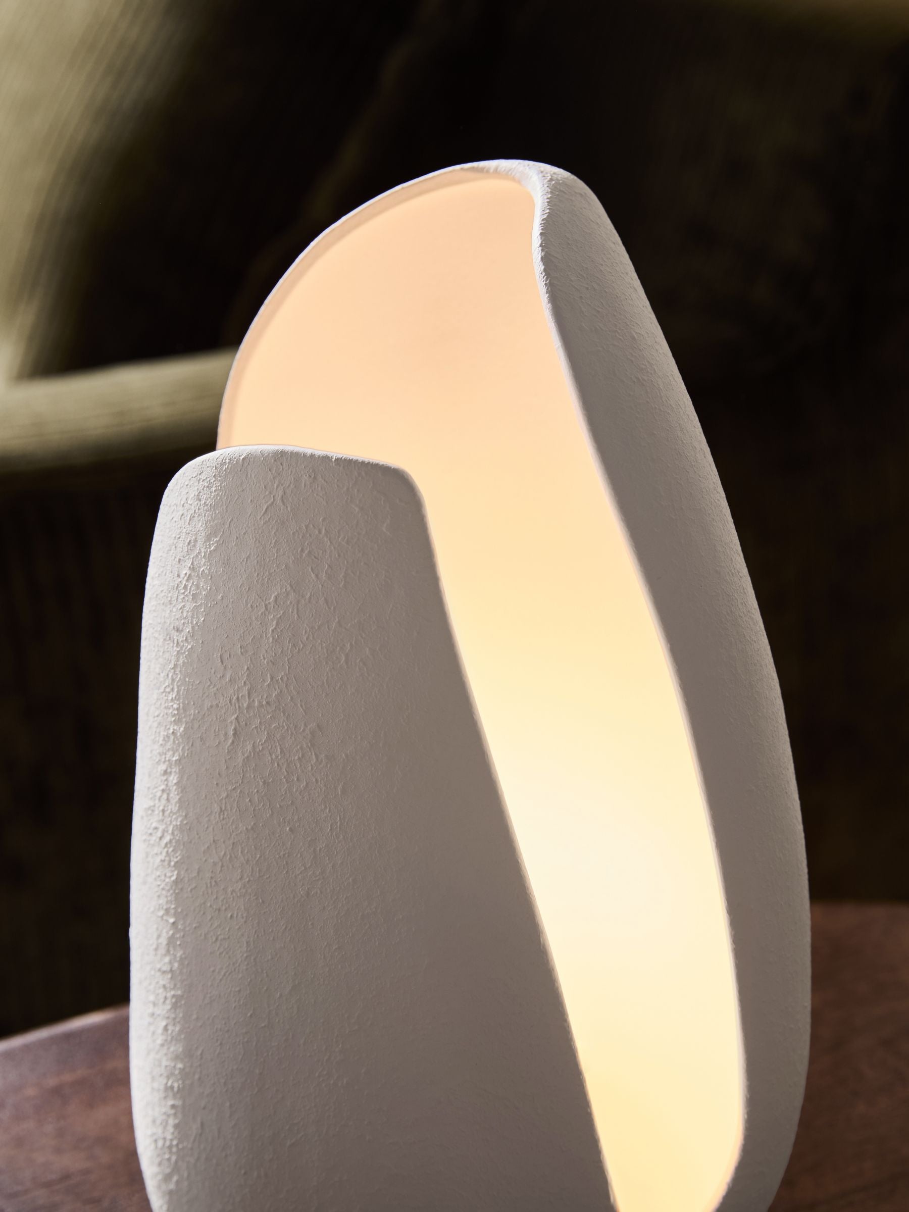MADE.COM White Ceramic Lorelei Table Lamp, imported from the UK