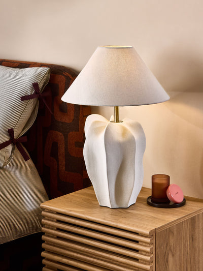 Next MADE.COM White Ceramic Matteo Table Lamp- Buy online at McGrocer