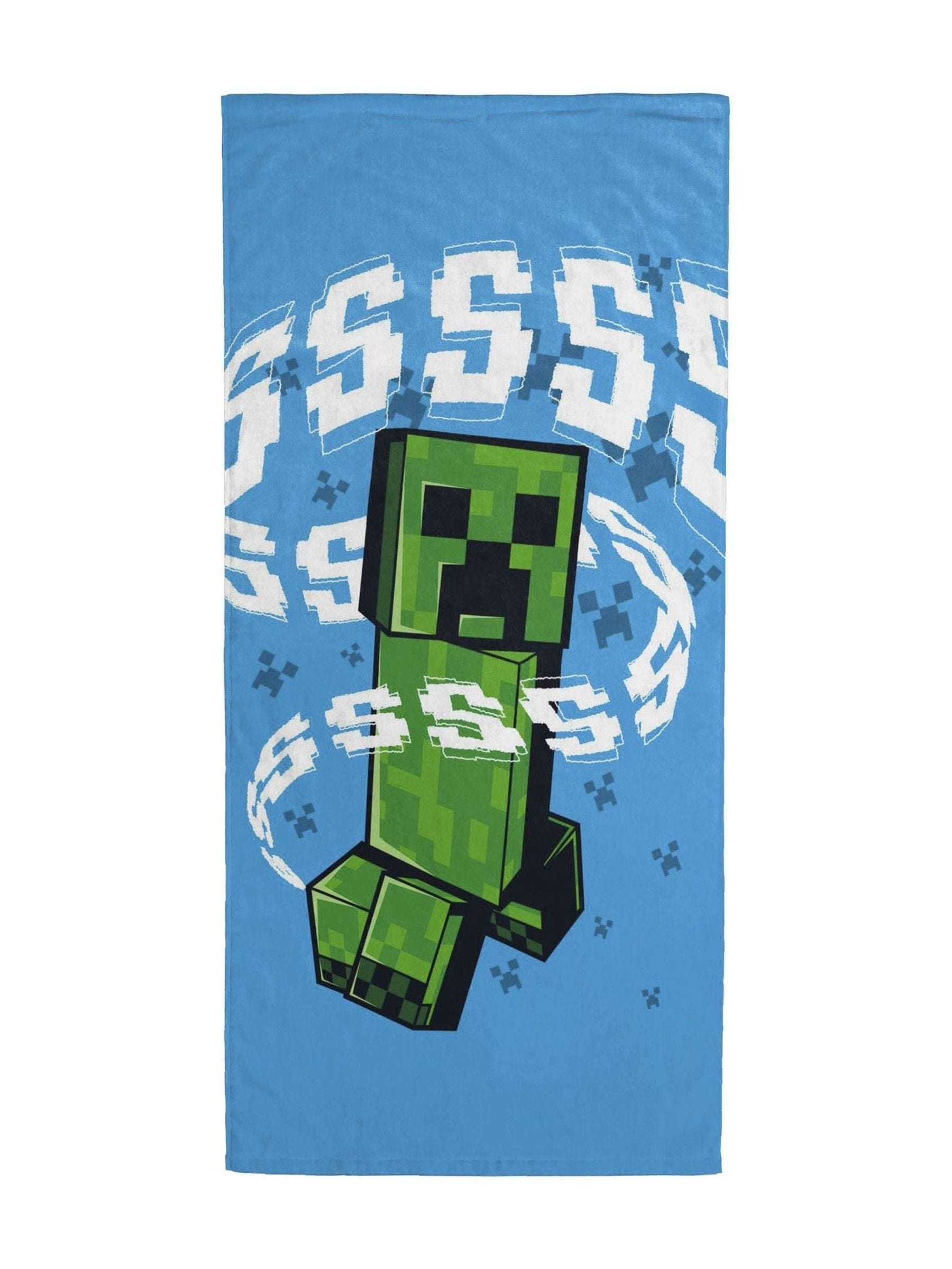 Jay Franco Minecraft Creeper cotton beach towel 71x147 cm - British product