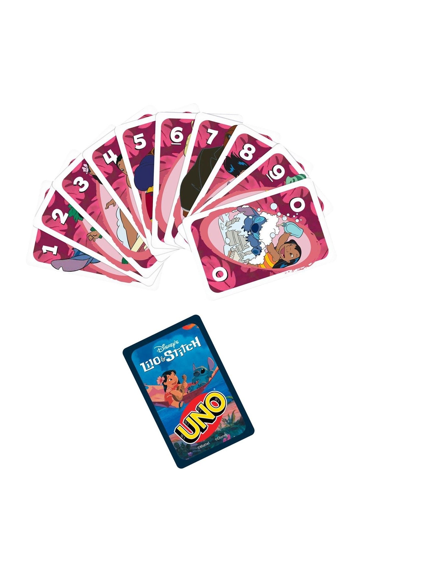 Mattel Games UNO Lilo and Stitch card game, imported from the UK