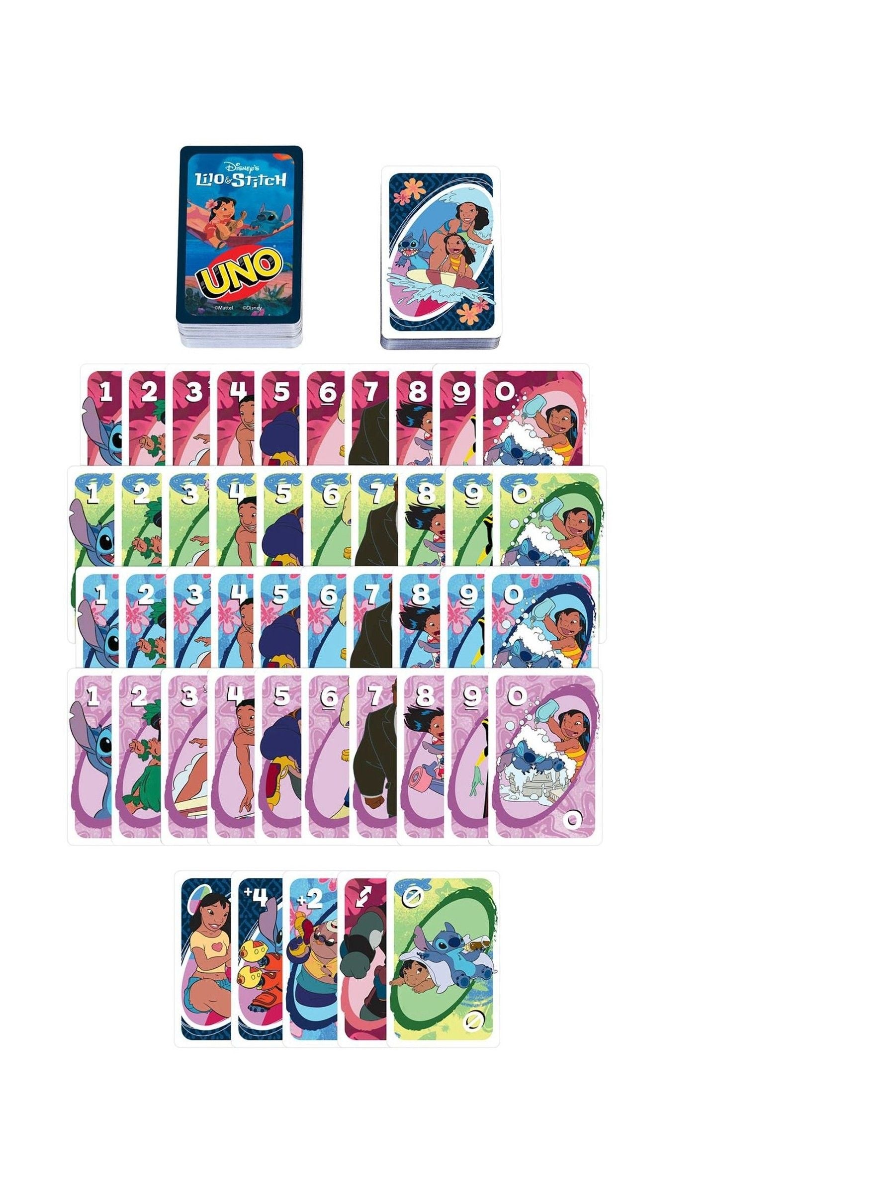 Mattel Games UNO Lilo and Stitch card game, imported from the UK