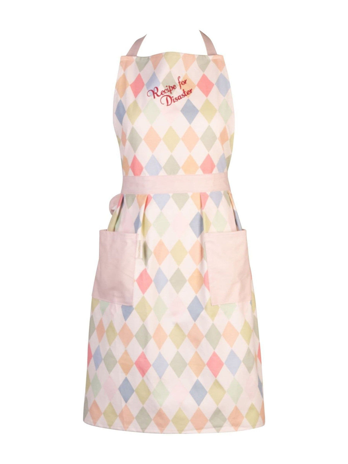 Yvonne Ellen white Harlequin apron with frills and pockets, UK version