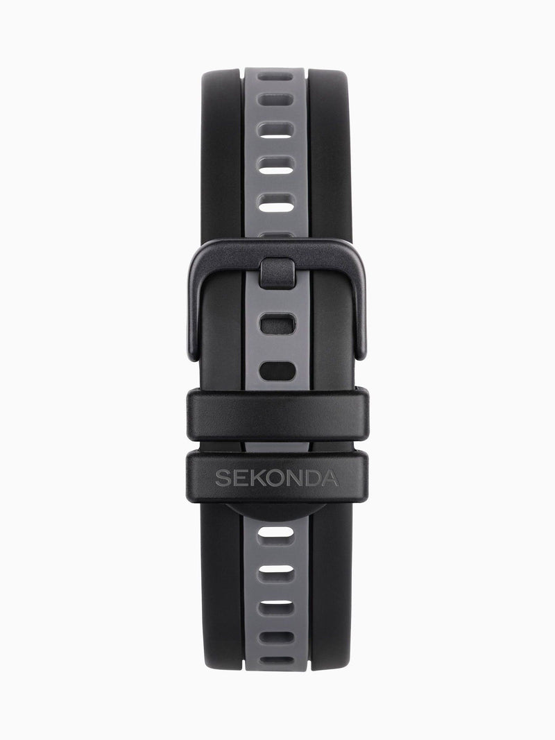 Sekonda black 39mm GPS smartwatch with silicone strap (British brand)