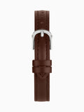 Ladies' Classic Watch with Silver Alloy Case and Brown Leather Strap, 25mm, Water Resistant