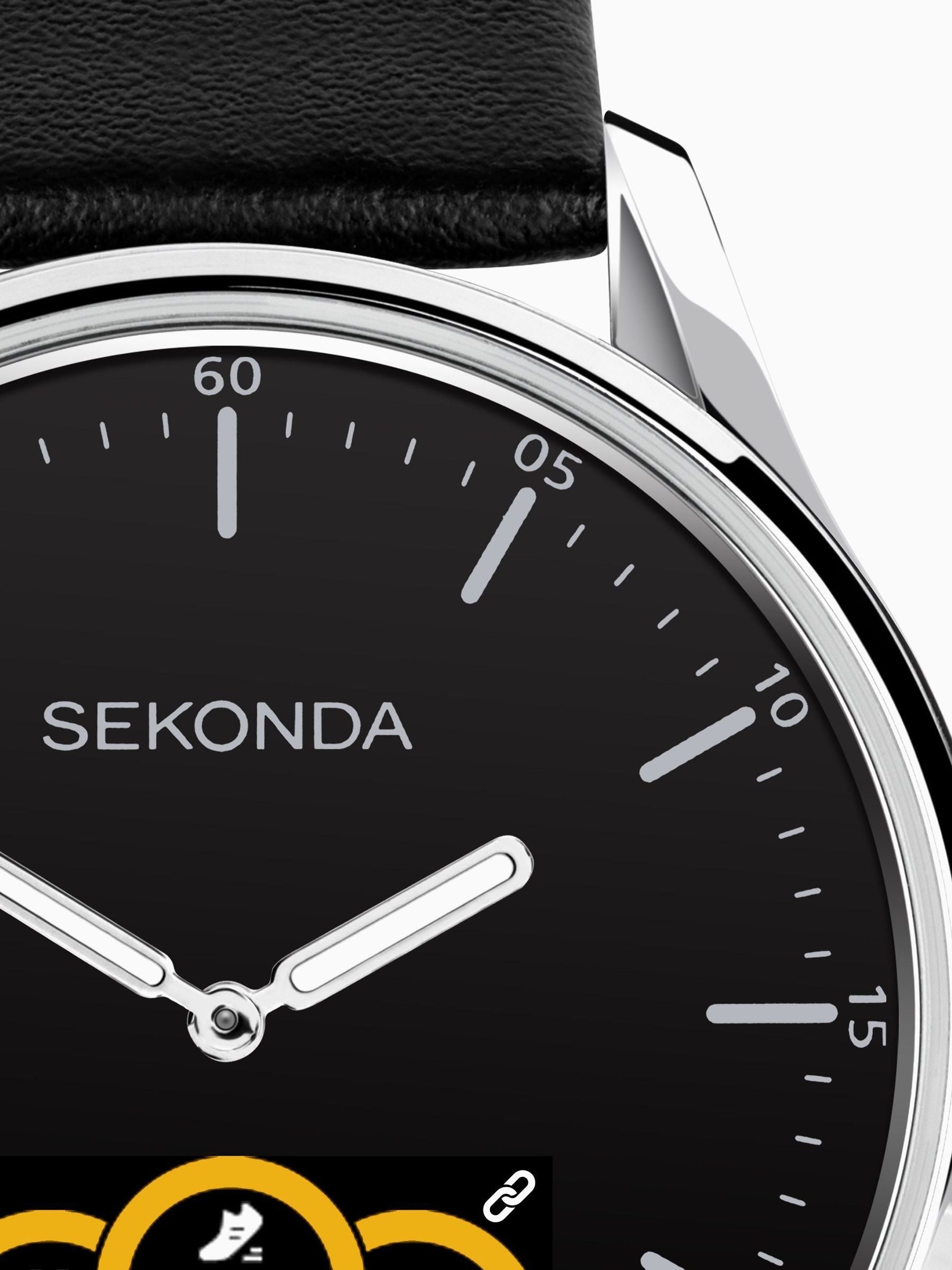 Sekonda Black hybrid smart watch 45mm (British brand)