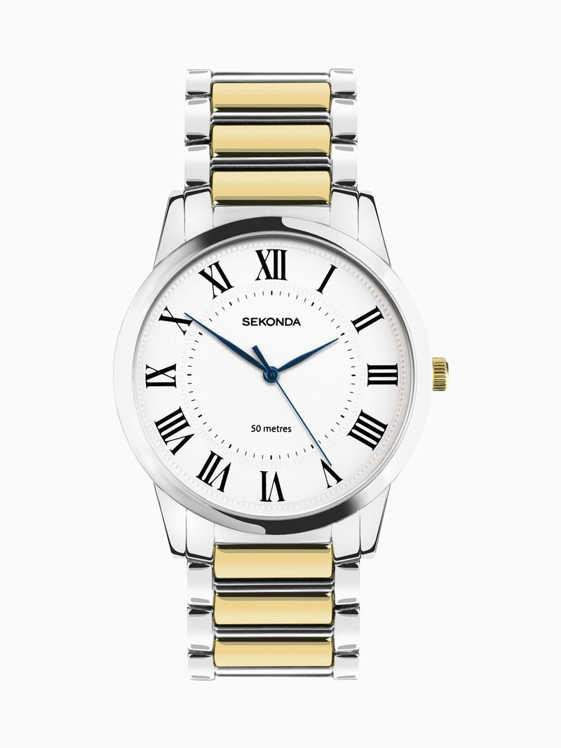 Sekonda Beaumont Silver White Classic watch 40mm (British brand)