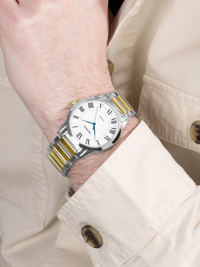 Sekonda Beaumont Silber Weiß Klassische Uhr 40mm