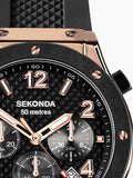 Sekonda Black Dark Sports Titan Watch 43mm (British brand)
