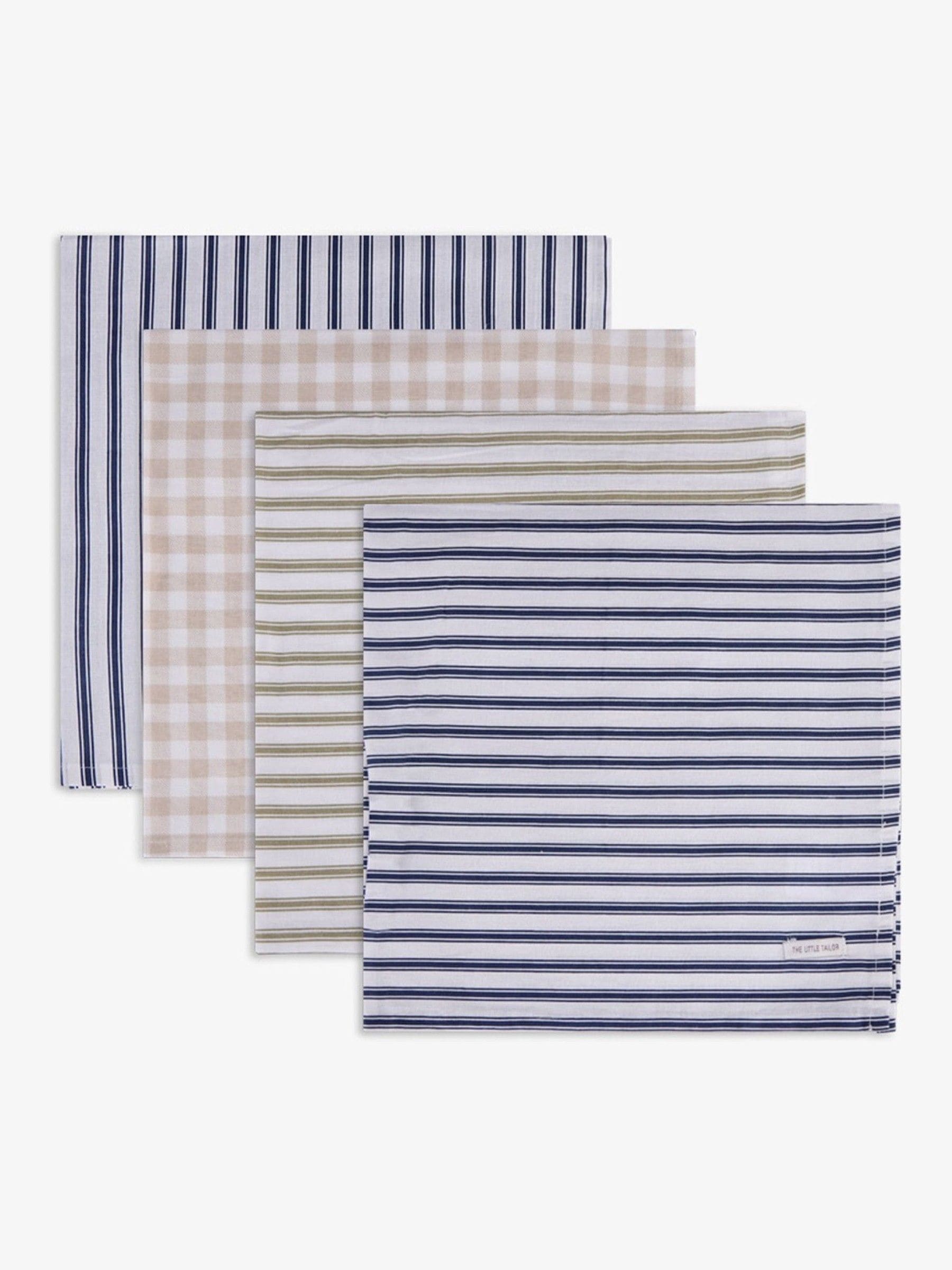 The Little Tailor blue baby muslins 4-pack - British product