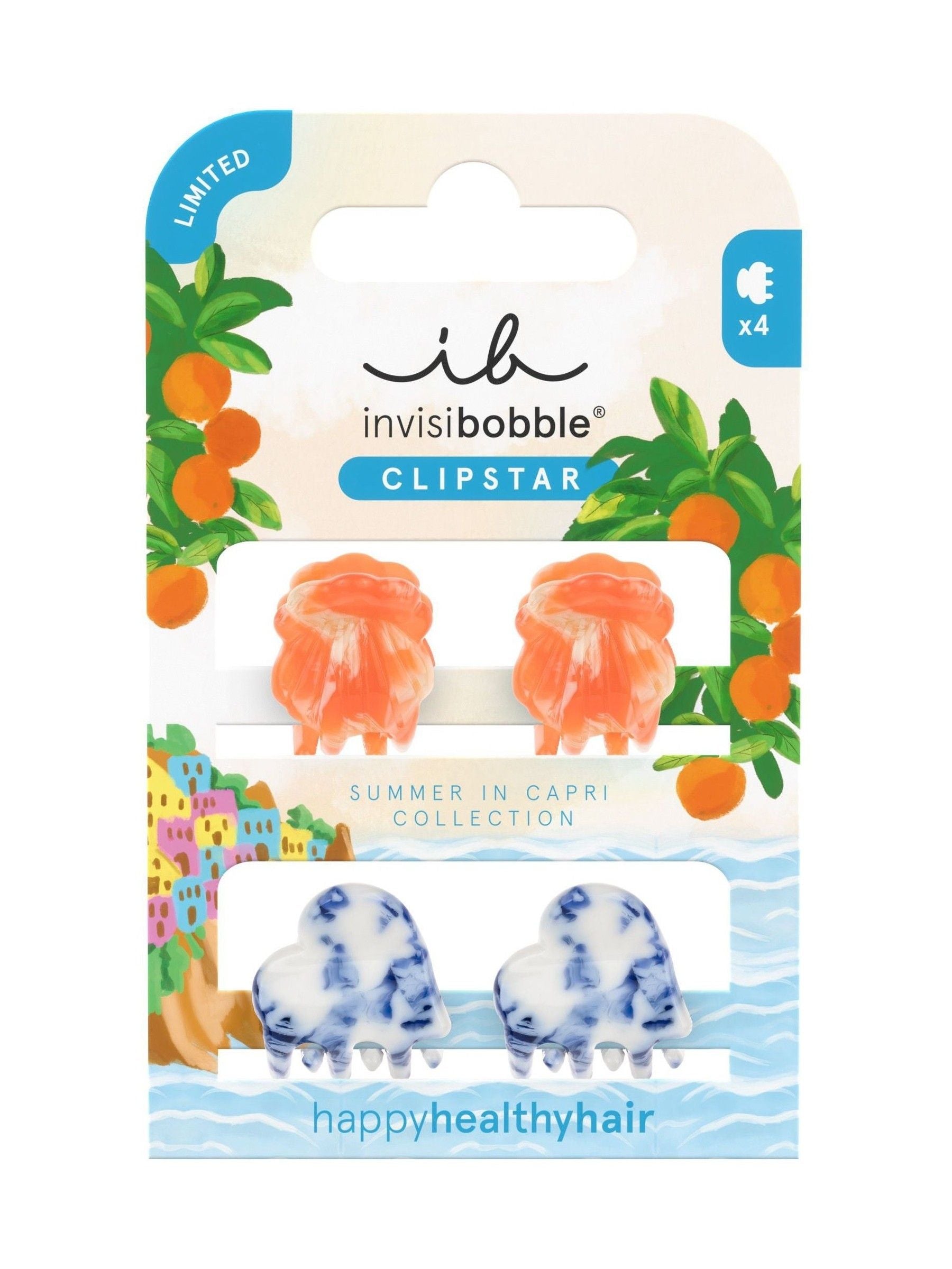 Invisibobble Mediterranean Minis Clipstars XS 4 Pack, UK version
