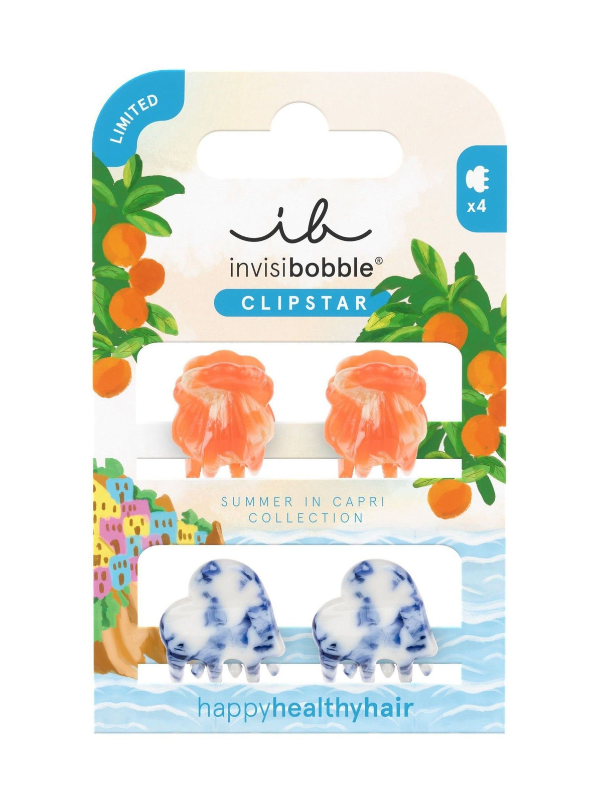 Invisibobble Mediterranean Minis Clipstars XS 4 Pack, UK version
