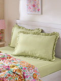 Lucy Tiffney Pink Stripe Ruffle 180 Thread Count Pillowcases Set of 2