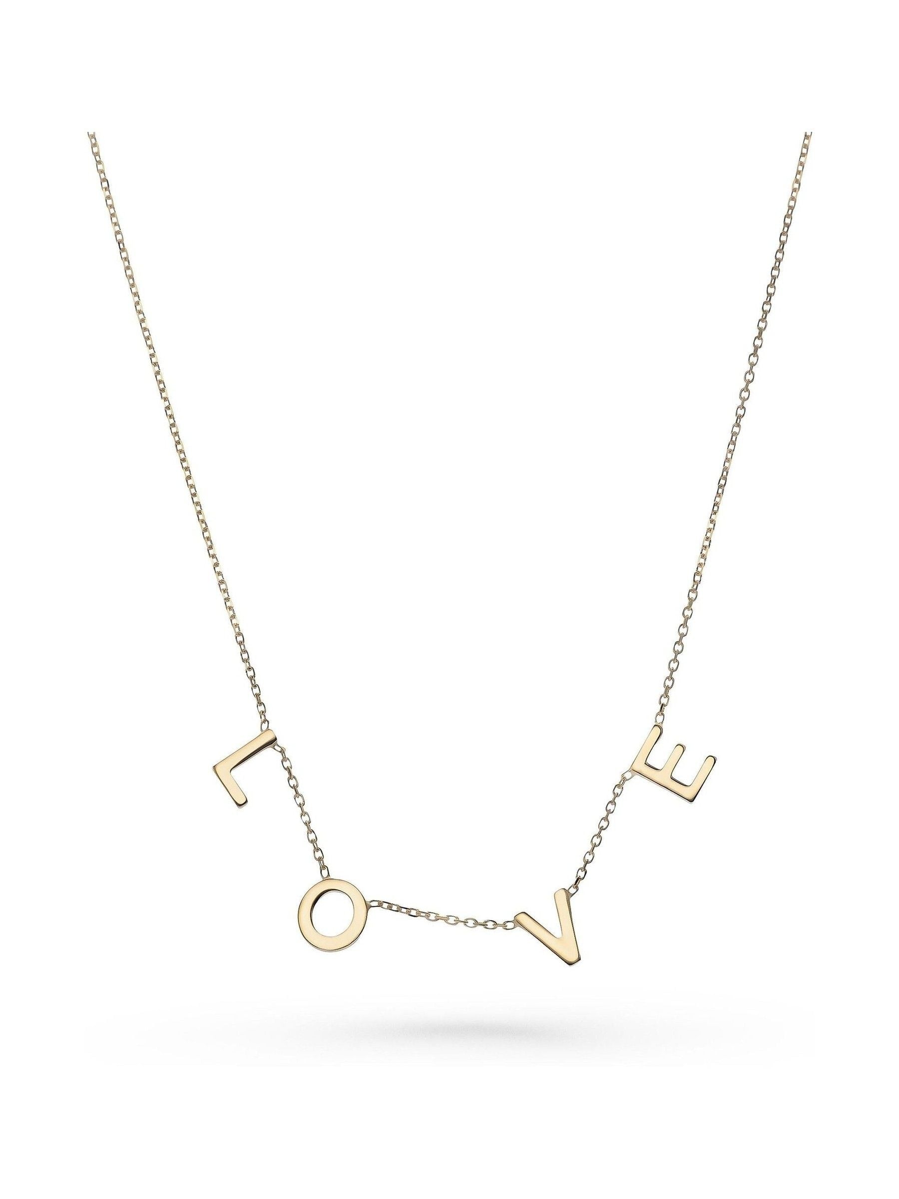 Beaverbrooks Gold Tone 9ct Gold Love Necklace 43cm - British product
