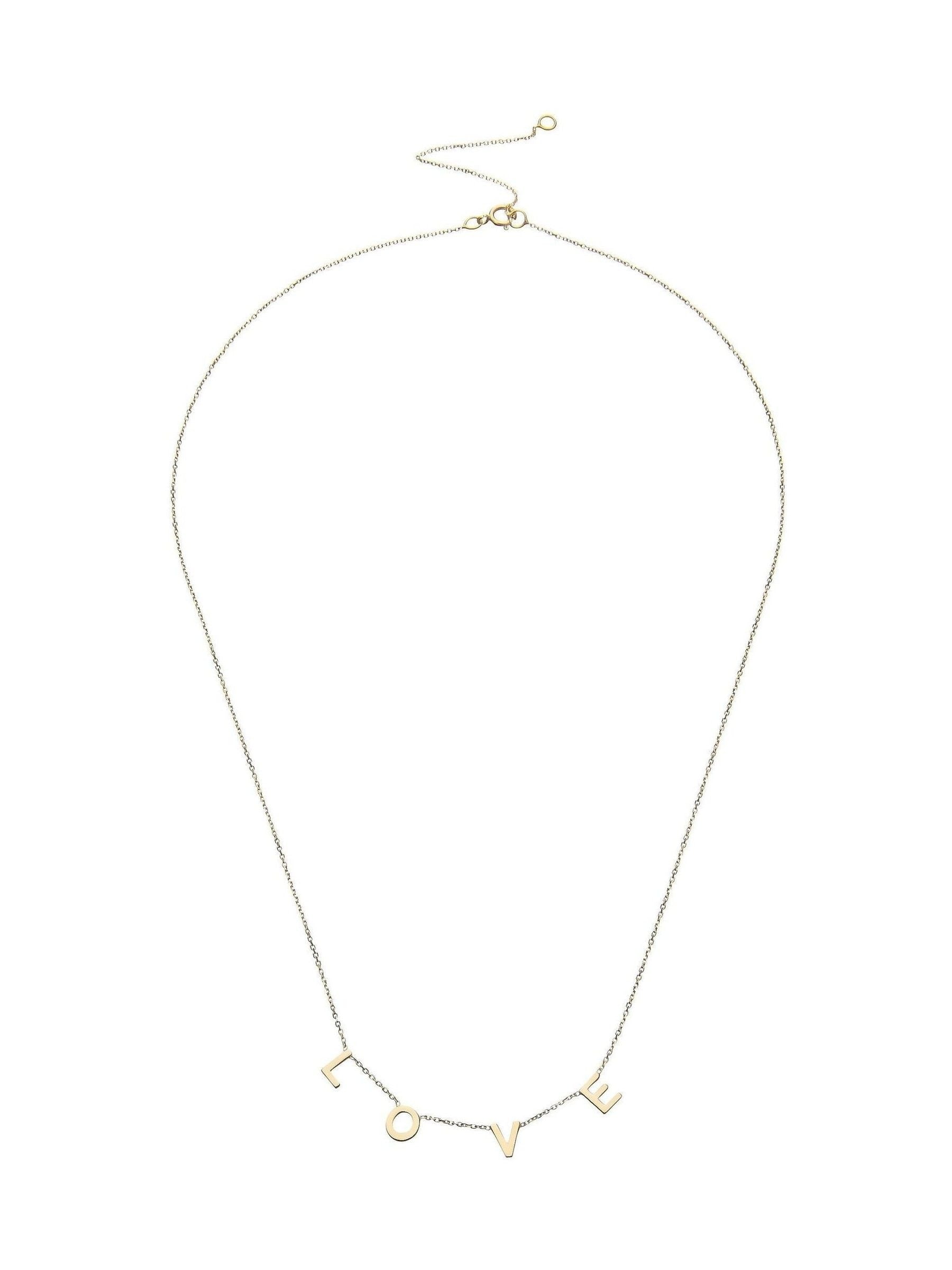 Beaverbrooks Gold Tone 9ct Gold Love Necklace 43cm - British product