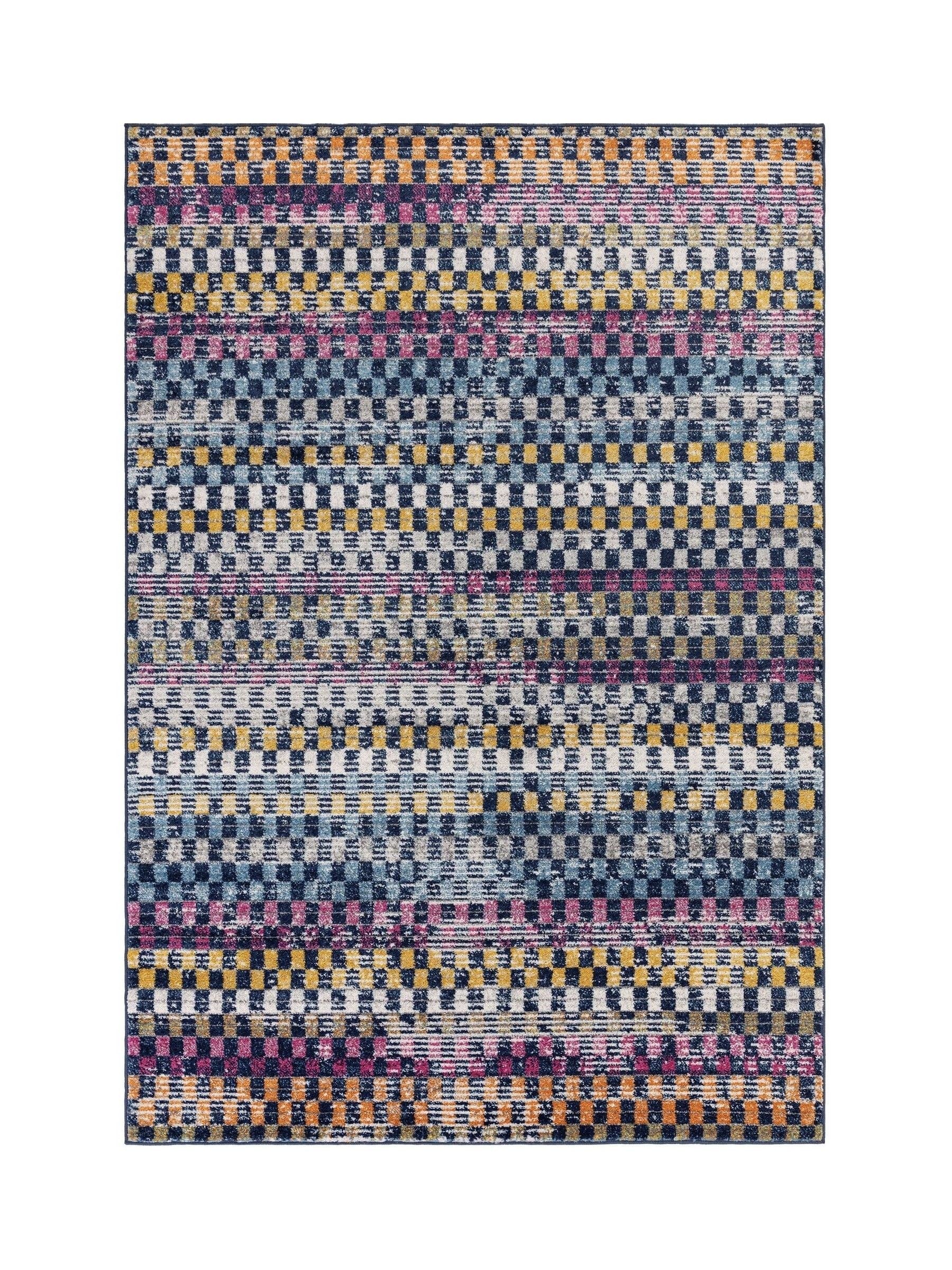 Muse check bright rug, imported from the UK