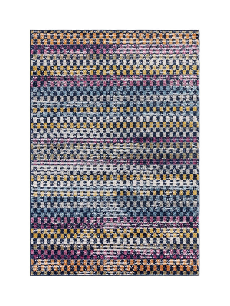 Muse check bright rug, imported from the UK