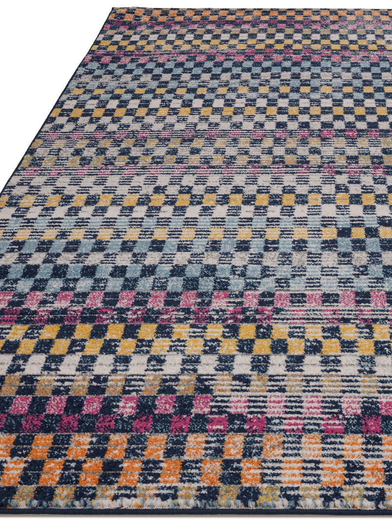 Muse check bright rug, imported from the UK