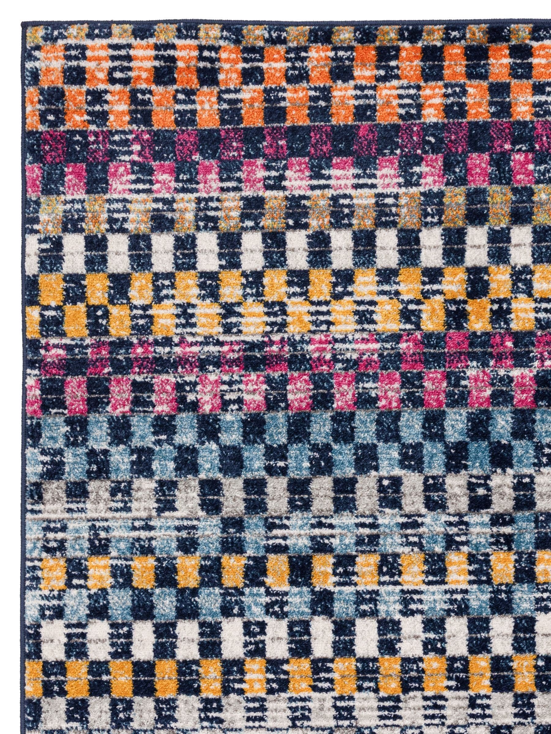 Muse check bright rug, imported from the UK