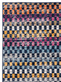 Muse check bright rug, imported from the UK