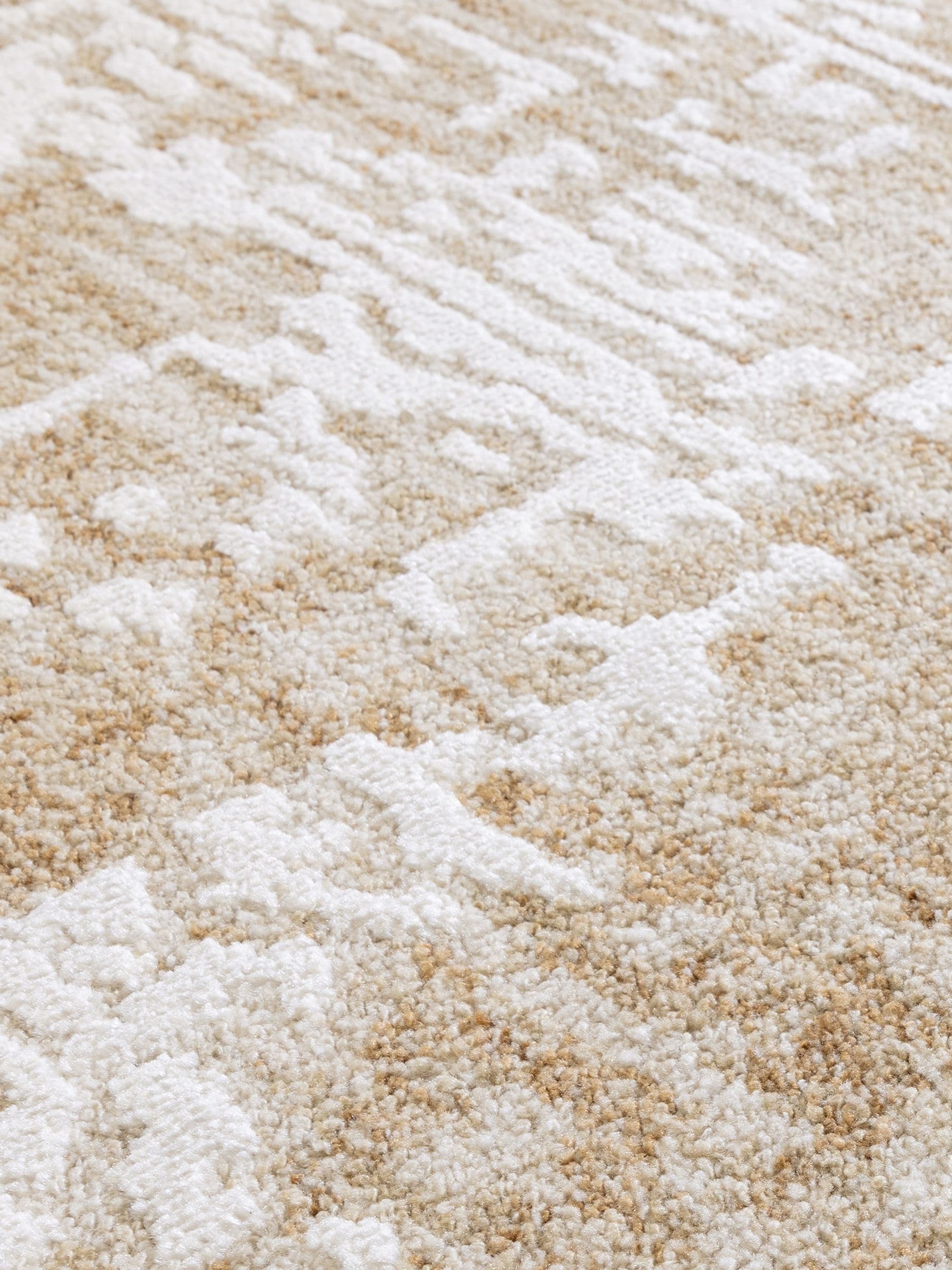 Beige Anders Abstract Rug poly blend with subtle shimmer, UK version