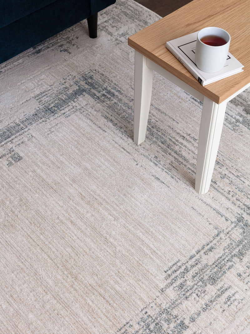Asiatic Rugs Anders outline rug in blue (British brand)