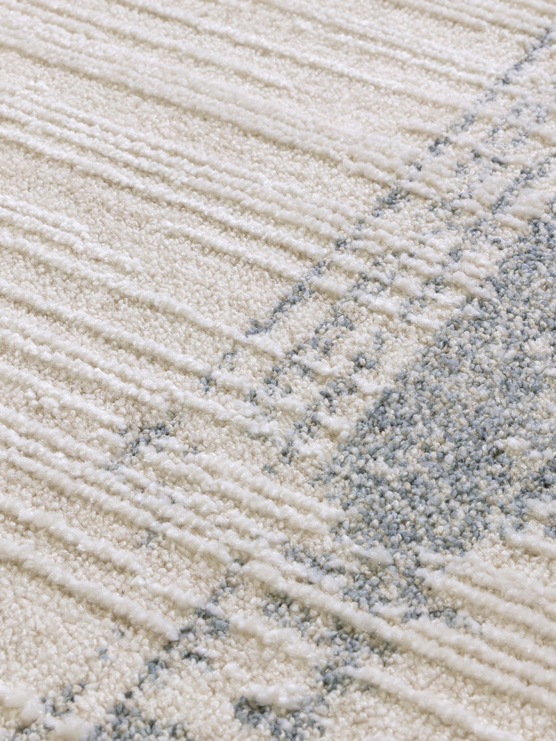 Asiatic Rugs Anders outline rug in blue (British brand)