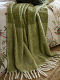 Laura Ashley Natural Bronwen Block Colour Brushed Throw Blanket 130 x 170cm