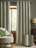 Laura Ashley grey herringbone eyelet curtains 112x137cm (British brand)