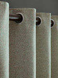Laura Ashley grey herringbone eyelet curtains 112x137cm (British brand)