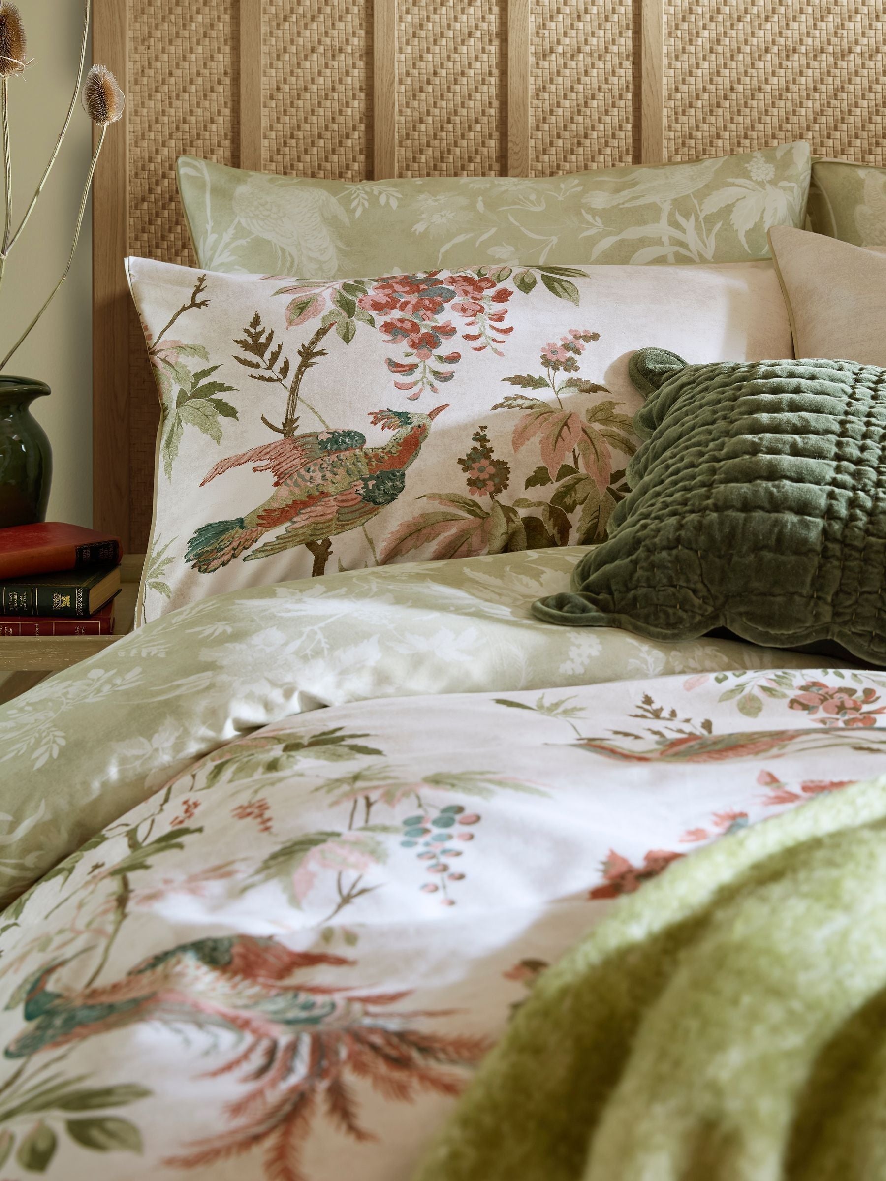 Laura Ashley Green Sage Attleton duvet cover set, UK version