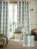Laura Ashley dark sage Tuileries eyelet curtains, imported from the UK