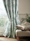Laura Ashley dark sage Tuileries eyelet curtains, imported from the UK
