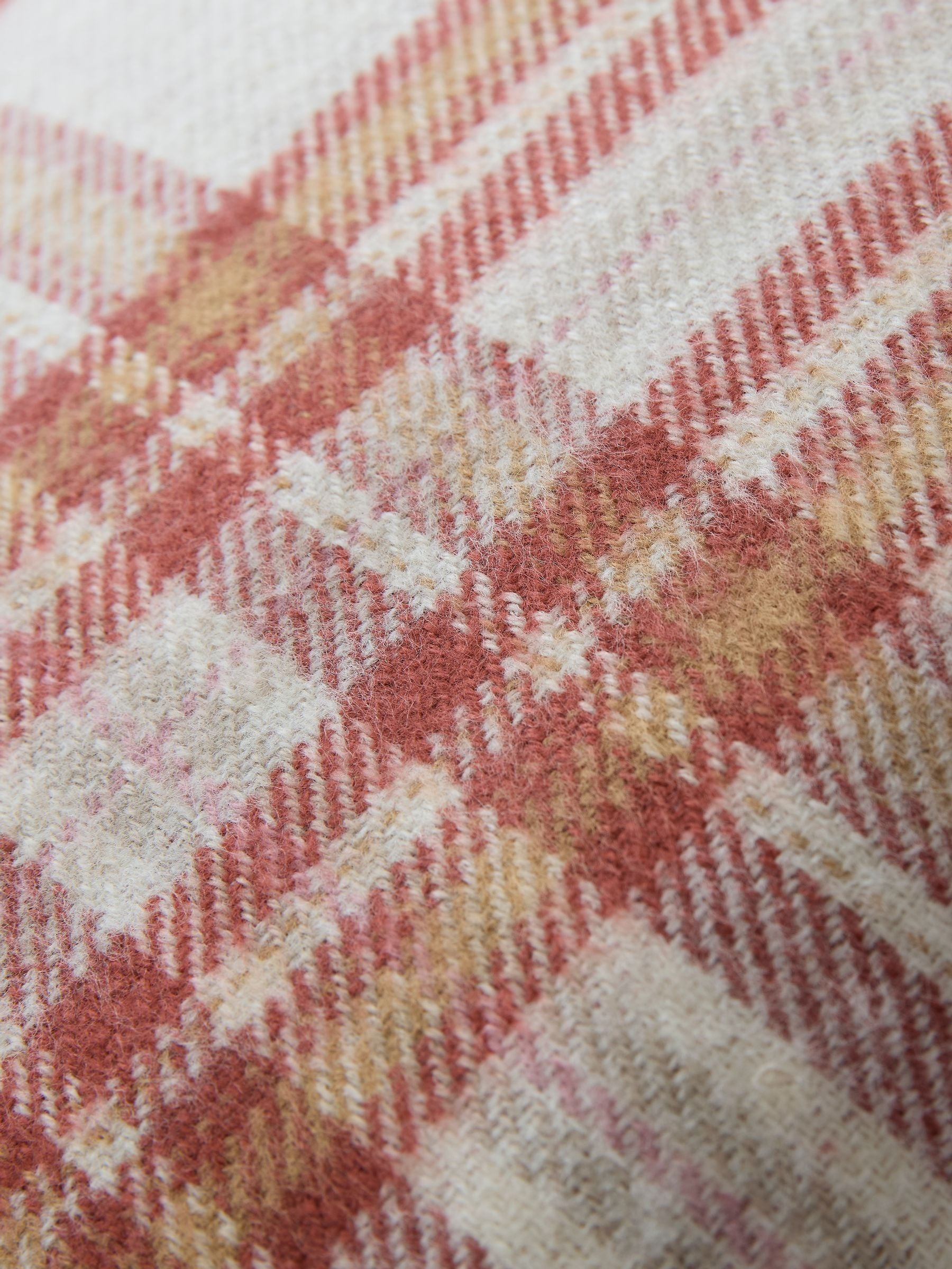 Laura Ashley Orange Russet Padbury Check cushion - British product