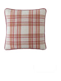 Laura Ashley Orange Russet Padbury Check cushion - British product