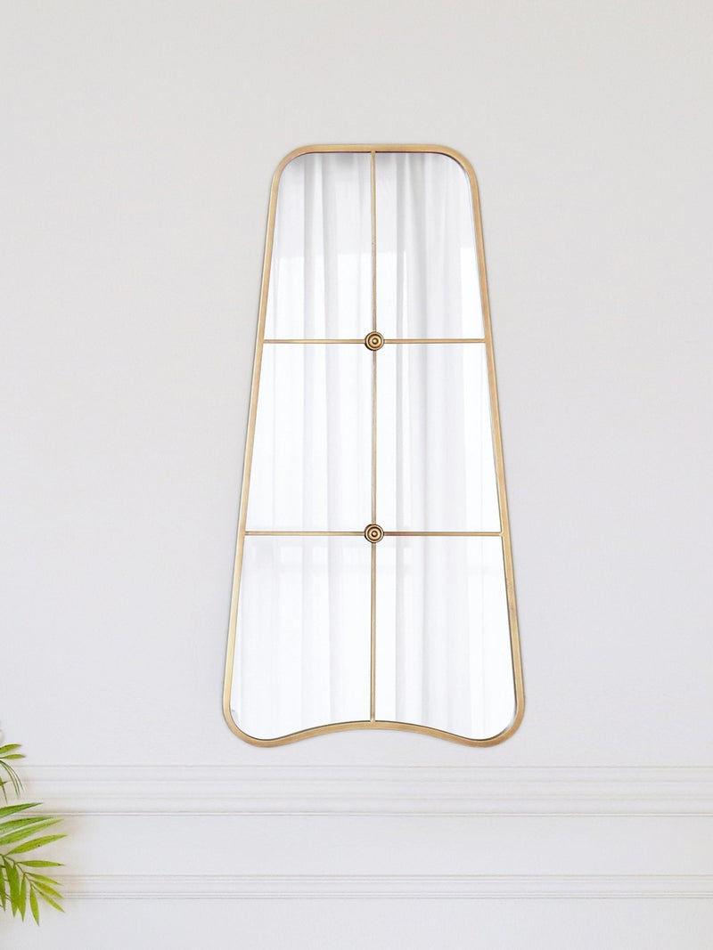 Charles Bentley Gold Copenhagen Shaped Garden Mirror 100cm x 50cm - British product