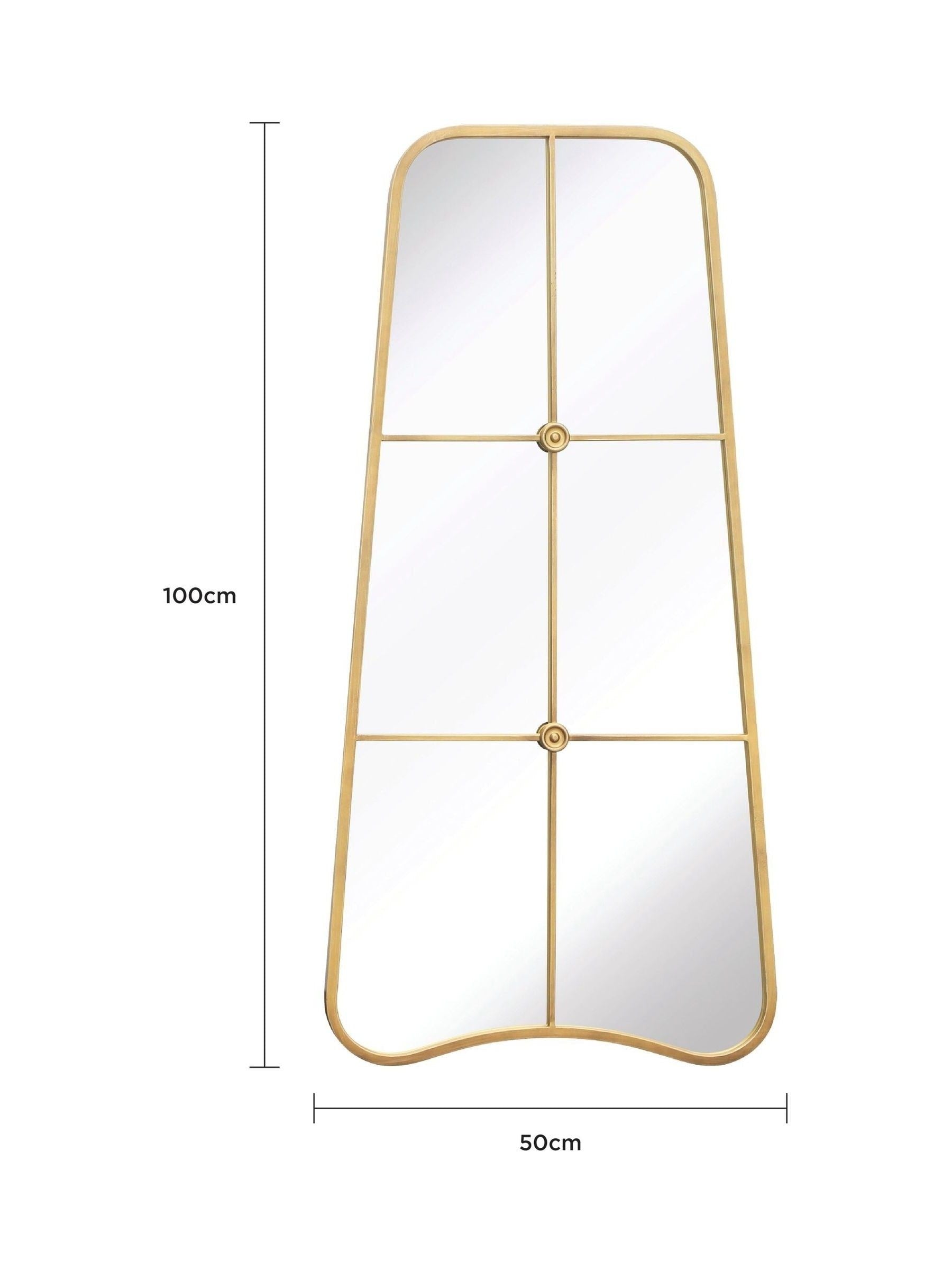 Charles Bentley Gold Copenhagen Shaped Garden Mirror 100cm x 50cm - British product