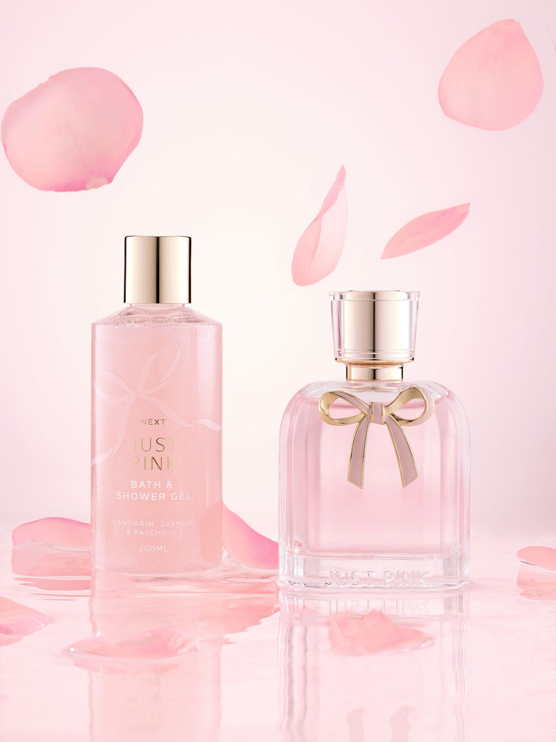 Just Pink perfume and shower gel gift set 100ml 200ml, imported from the UK