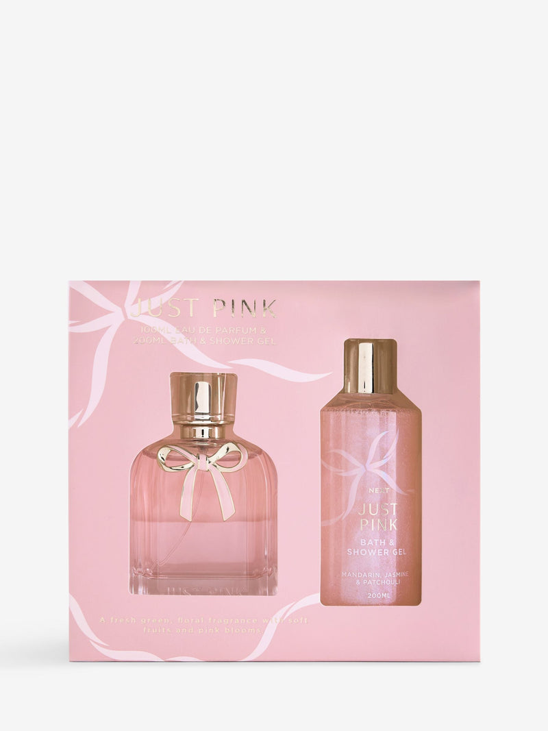 Just Pink perfume and shower gel gift set 100ml 200ml, imported from the UK