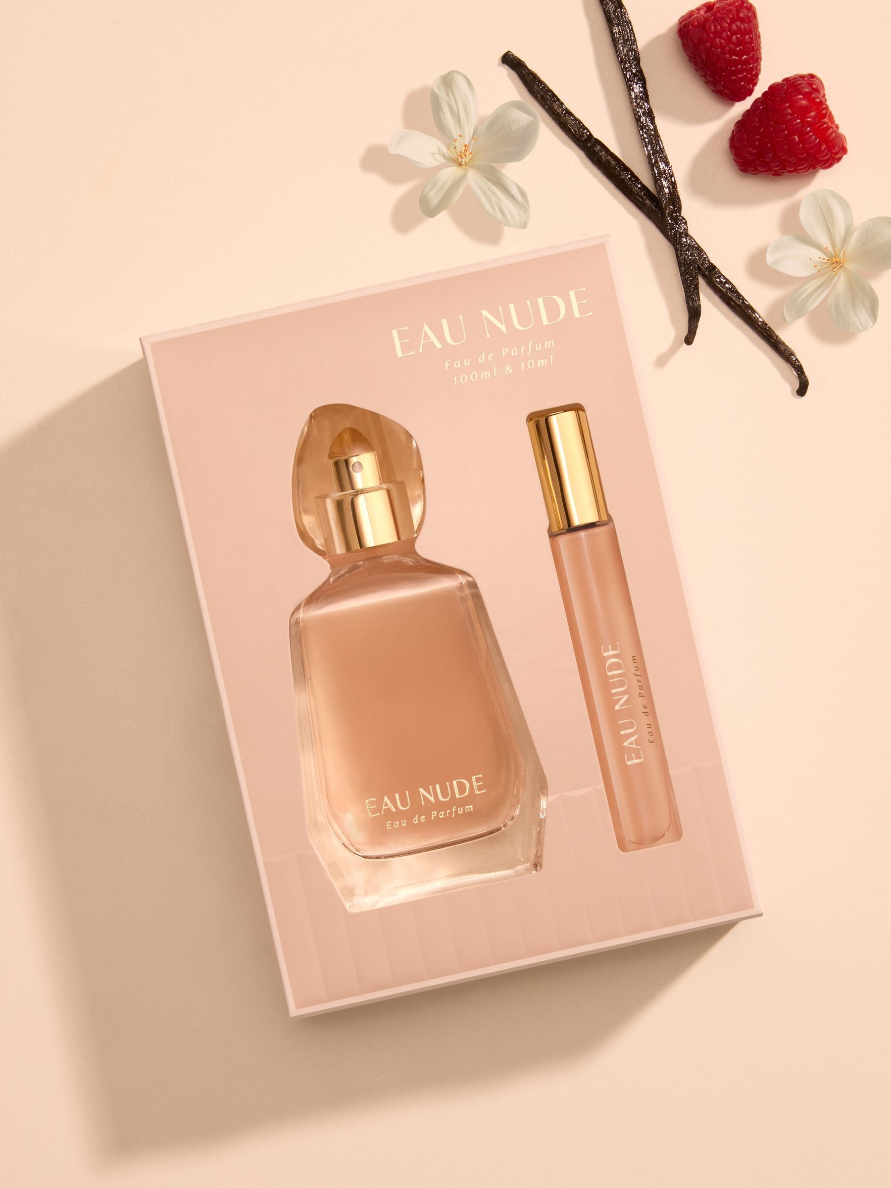Perfume gift set Eau Nude 100ml and 10ml, imported from the UK