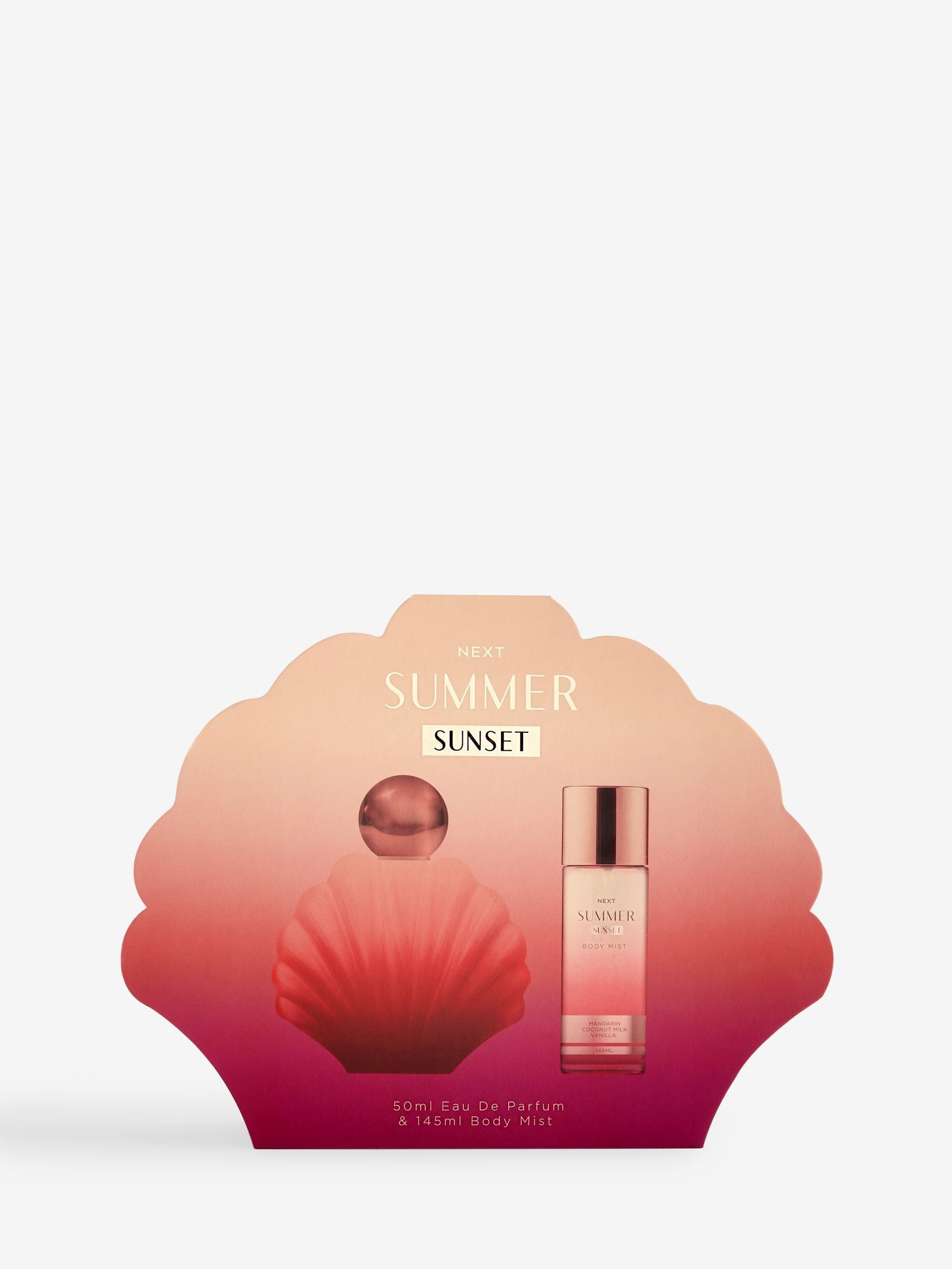 Summer Sunset perfume 50ml and body mist 145ml gift set (British brand)