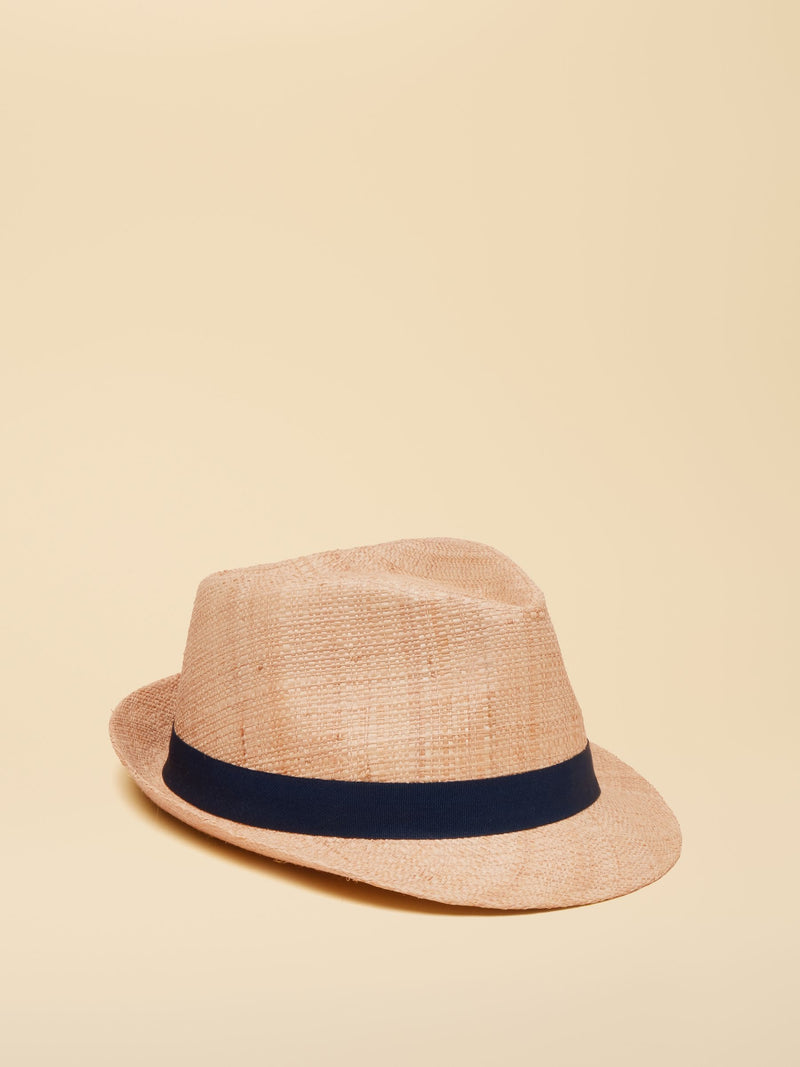 Joules Halstow natural trilby hat straw, imported from the UK