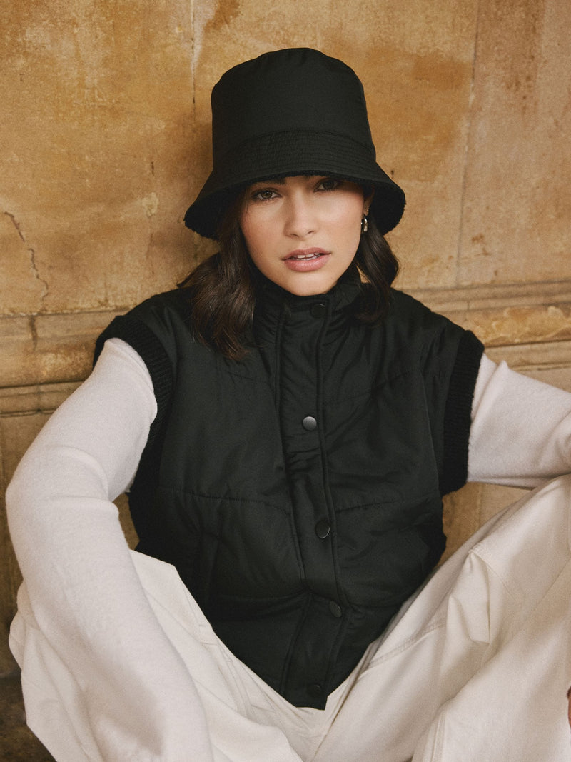 Black Reversible Bucket Hat